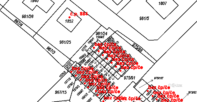 Votice 45434972 na parcele st. 1570/1 v KÚ Votice, Katastrální mapa