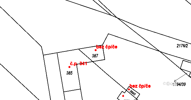 Malšice 47992972 na parcele st. 387 v KÚ Malšice, Katastrální mapa