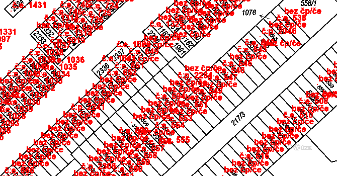 Sezimovo Ústí 48854972 na parcele st. 557/16 v KÚ Sezimovo Ústí, Katastrální mapa