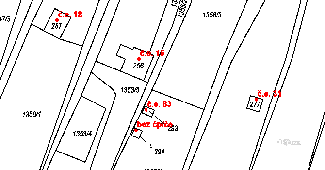 Slatinky 54587972 na parcele st. 294 v KÚ Slatinky, Katastrální mapa