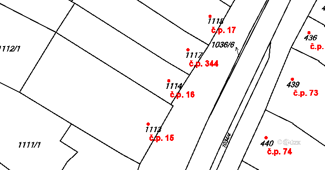 Svatobořice 16, Svatobořice-Mistřín na parcele st. 1114 v KÚ Svatobořice, Katastrální mapa