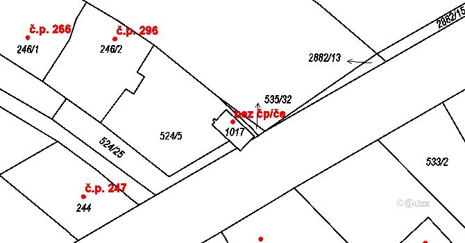Kamenný Újezd 40547973 na parcele st. 1017 v KÚ Kamenný Újezd, Katastrální mapa