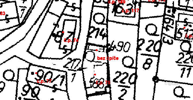 Bernartice 41942973 na parcele st. 490 v KÚ Bernartice u Milevska, Katastrální mapa