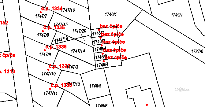 Rychnov nad Kněžnou 41994973 na parcele st. 1746/3 v KÚ Rychnov nad Kněžnou, Katastrální mapa