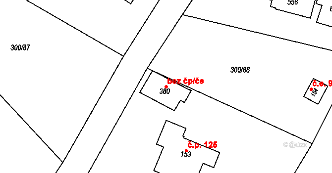 Jevany 43307973 na parcele st. 380 v KÚ Jevany, Katastrální mapa