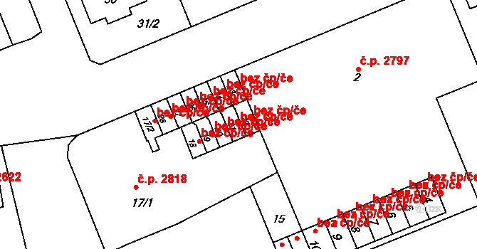 Kladno 44372973 na parcele st. 21 v KÚ Kladno, Katastrální mapa