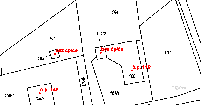 Havířov 44621973 na parcele st. 161/2 v KÚ Dolní Datyně, Katastrální mapa