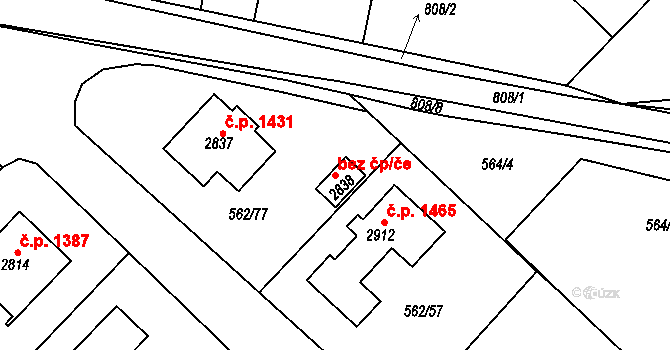 Neratovice 45419973 na parcele st. 2838 v KÚ Neratovice, Katastrální mapa