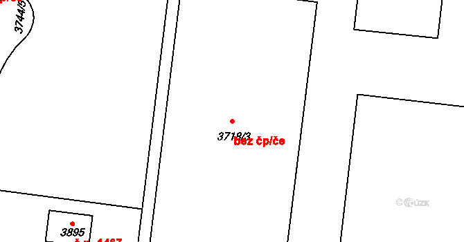 Kunovice 47259973 na parcele st. 3718/3 v KÚ Kunovice u Uherského Hradiště, Katastrální mapa