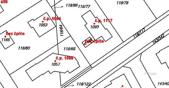 Jesenice 47844973 na parcele st. 1185 v KÚ Jesenice u Prahy, Katastrální mapa