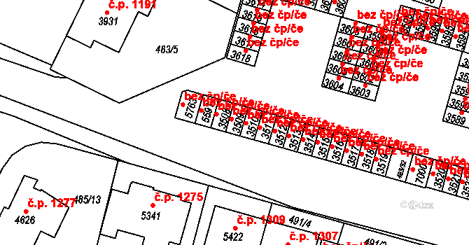 Třebíč 50458973 na parcele st. 3509 v KÚ Třebíč, Katastrální mapa