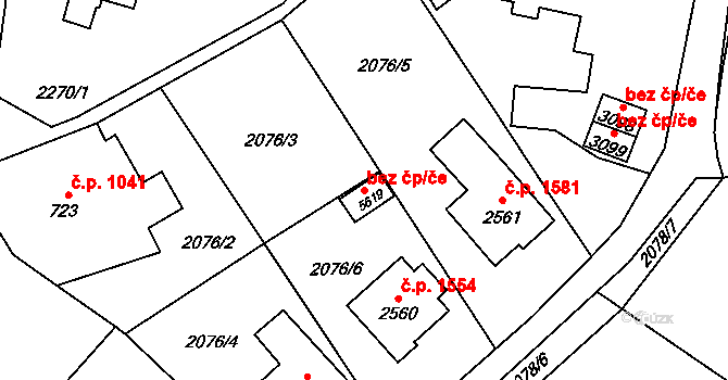 Hranice 42019974 na parcele st. 5619 v KÚ Hranice, Katastrální mapa