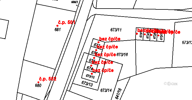 Vejprty 45092974 na parcele st. 676 v KÚ Vejprty, Katastrální mapa