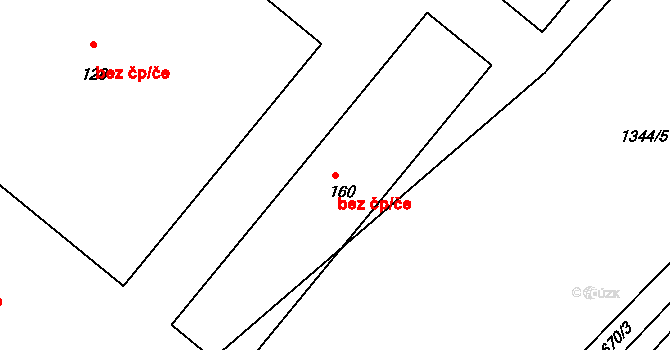 Bošilec 48813974 na parcele st. 160 v KÚ Bošilec, Katastrální mapa
