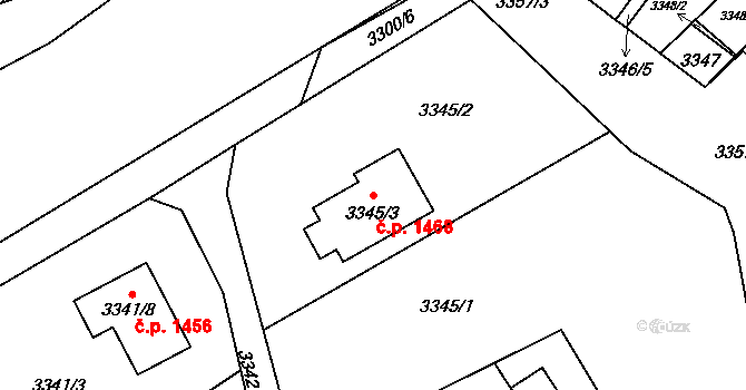 Bystřice 1468 na parcele st. 3345/3 v KÚ Bystřice nad Olší, Katastrální mapa
