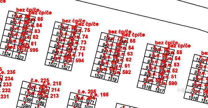 Řetenice 68, Teplice na parcele st. 940 v KÚ Teplice-Řetenice, Katastrální mapa