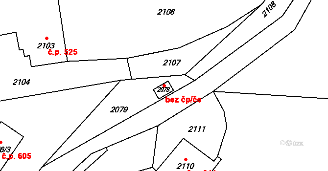 Karviná 38227975 na parcele st. 2078 v KÚ Louky nad Olší, Katastrální mapa