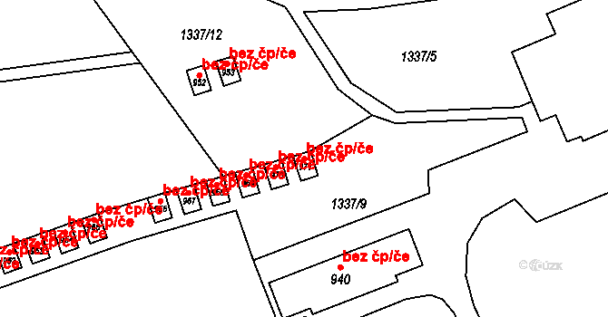 Rajnochovice 43318975 na parcele st. 971 v KÚ Rajnochovice, Katastrální mapa