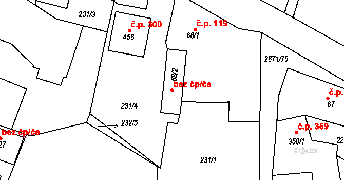 Černilov 46530975 na parcele st. 68/2 v KÚ Černilov, Katastrální mapa