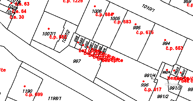 Děčín IV-Podmokly 48, Děčín na parcele st. 1003 v KÚ Podmokly, Katastrální mapa