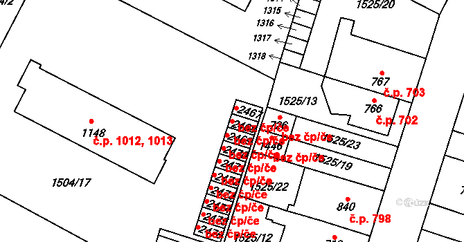 Třebechovice pod Orebem 48468975 na parcele st. 2468 v KÚ Třebechovice pod Orebem, Katastrální mapa