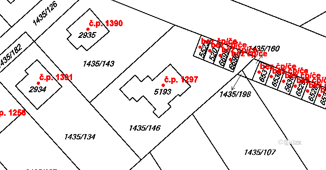 Beroun-Město 1297, Beroun na parcele st. 5193 v KÚ Beroun, Katastrální mapa