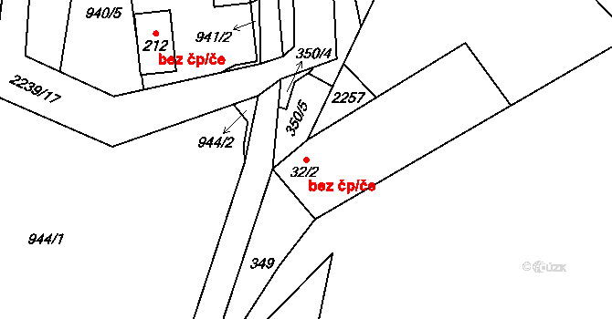Komařice 40526976 na parcele st. 32/2 v KÚ Pašinovice, Katastrální mapa