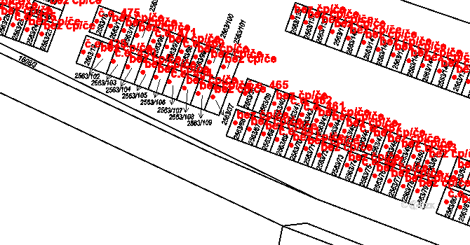 Litoměřice 47603976 na parcele st. 2563/66 v KÚ Litoměřice, Katastrální mapa