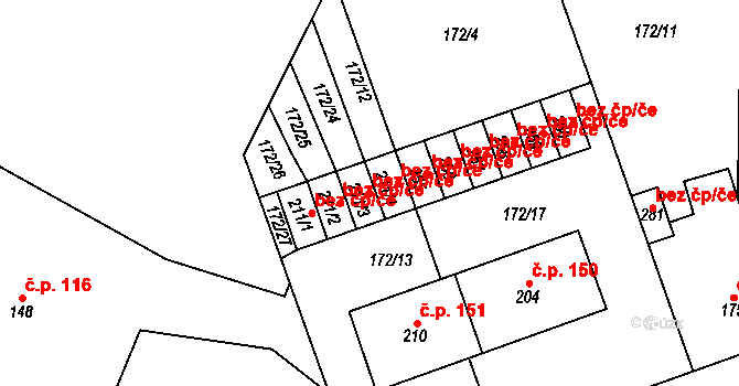 Výšovice 47800976 na parcele st. 211/3 v KÚ Výšovice, Katastrální mapa