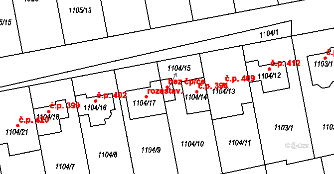 Grygov 48326976 na parcele st. 1104/15 v KÚ Grygov, Katastrální mapa