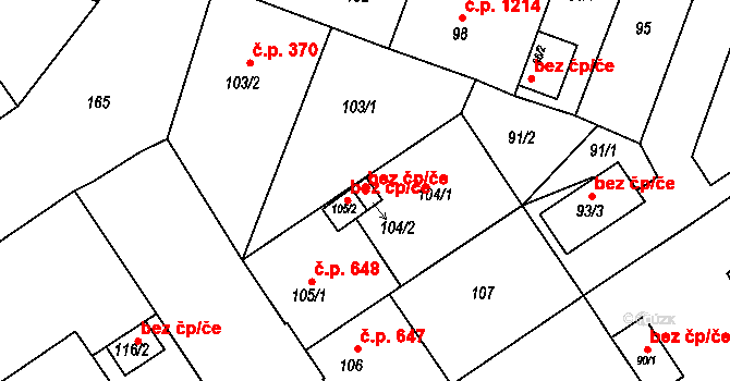 Bohumín 38215977 na parcele st. 104/2 v KÚ Nový Bohumín, Katastrální mapa