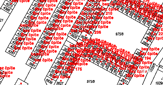 Havlíčkův Brod 38678977 na parcele st. 3627 v KÚ Havlíčkův Brod, Katastrální mapa