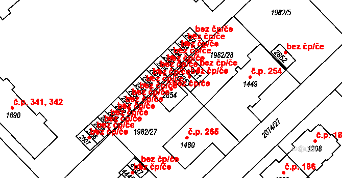 Trutnov 45007977 na parcele st. 2854 v KÚ Trutnov, Katastrální mapa
