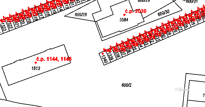 Vlašim 49654977 na parcele st. 1340 v KÚ Vlašim, Katastrální mapa
