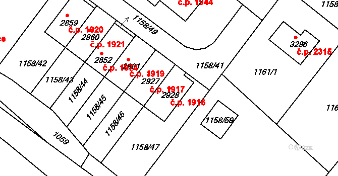 Brandýs nad Labem 1916, Brandýs nad Labem-Stará Boleslav na parcele st. 2928 v KÚ Brandýs nad Labem, Katastrální mapa