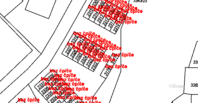 Česká Třebová 39381978 na parcele st. 2321 v KÚ Česká Třebová, Katastrální mapa