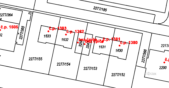 Vlašim 39398978 na parcele st. 3247 v KÚ Vlašim, Katastrální mapa