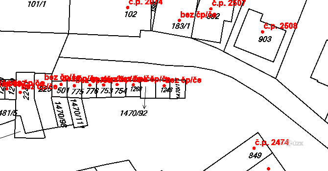 Kyjov 44599978 na parcele st. 1243 v KÚ Nětčice u Kyjova, Katastrální mapa