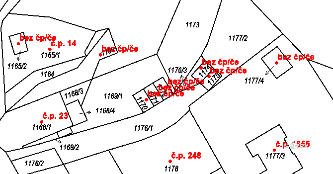 Ústí nad Labem 44750978 na parcele st. 1172 v KÚ Střekov, Katastrální mapa