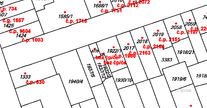 Hodonín 44819978 na parcele st. 1922/2 v KÚ Hodonín, Katastrální mapa
