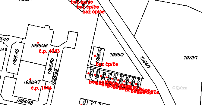 Nýřany 45774978 na parcele st. 1986/52 v KÚ Nýřany, Katastrální mapa