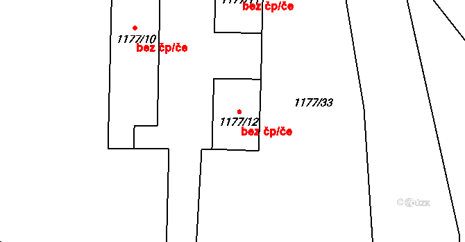 Sedlnice 47828978 na parcele st. 1177/12 v KÚ Sedlnice, Katastrální mapa