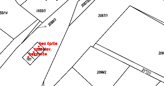 Pařezov 48401978 na parcele st. 183 v KÚ Pařezov, Katastrální mapa