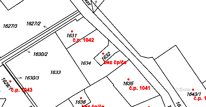 Jablunkov 49975978 na parcele st. 1632 v KÚ Jablunkov, Katastrální mapa