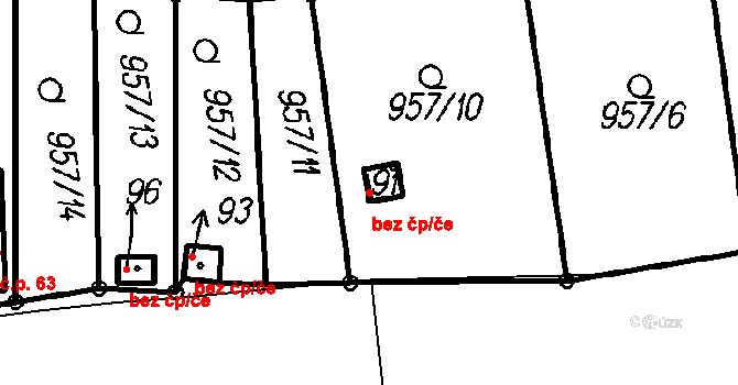 Paračov 50506978 na parcele st. 91 v KÚ Paračov, Katastrální mapa