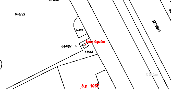 Orlová 119203979 na parcele st. 644/67 v KÚ Horní Lutyně, Katastrální mapa