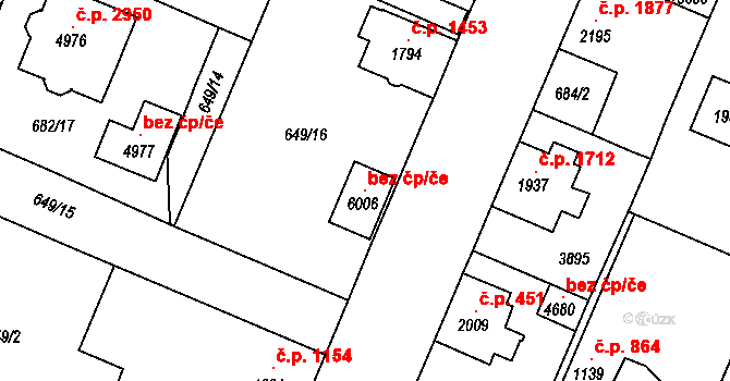 Dvůr Králové nad Labem 119510979 na parcele st. 6006 v KÚ Dvůr Králové nad Labem, Katastrální mapa