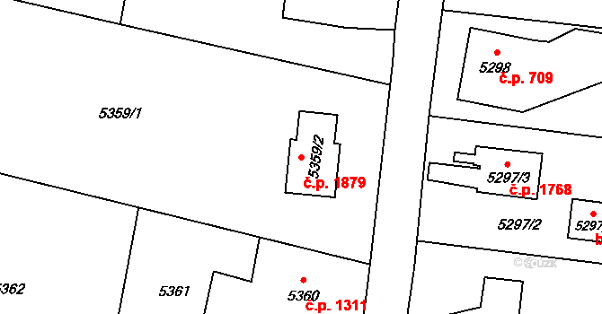 Rychvald 1879 na parcele st. 5359/2 v KÚ Rychvald, Katastrální mapa