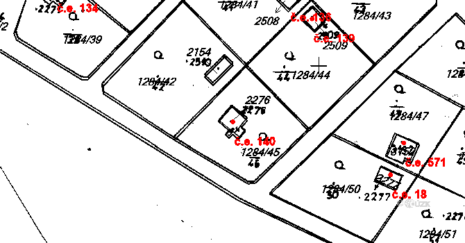 Úšovice 140, Mariánské Lázně na parcele st. 2276 v KÚ Úšovice, Katastrální mapa