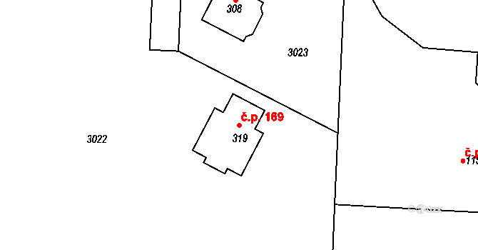 Dlouhá Ves 169, Rychnov nad Kněžnou na parcele st. 319 v KÚ Dlouhá Ves u Rychnova nad Kněžnou, Katastrální mapa